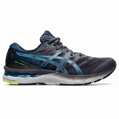 Asics Gel-Nimbus 23 (4E) - Miesten Juoksukengät - Harmaat/VaaleanTurkoosi